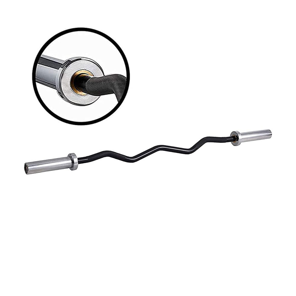 Barbell Curl Bar - Бесшовная штанга с завитками и широкой