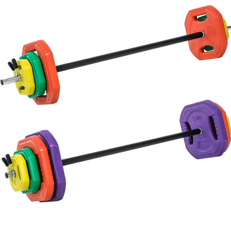 Barbell Curl Bar - Красочные домашние фитнес-стрижественные прямые штанги для