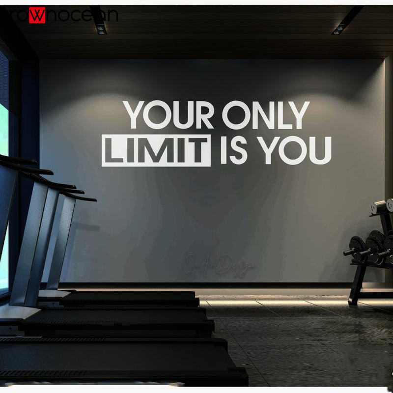 Home Gym Furniture - Наклейка на стену Your only limit
