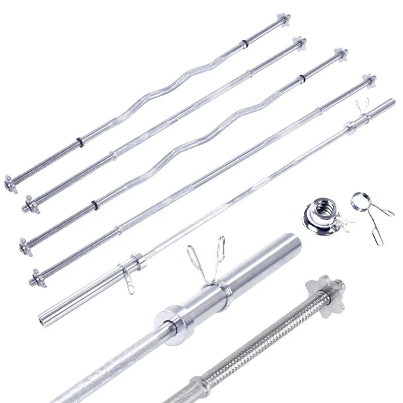 Хромированный гриф для пауэрли – обзор и цена Barbell Curl Bar