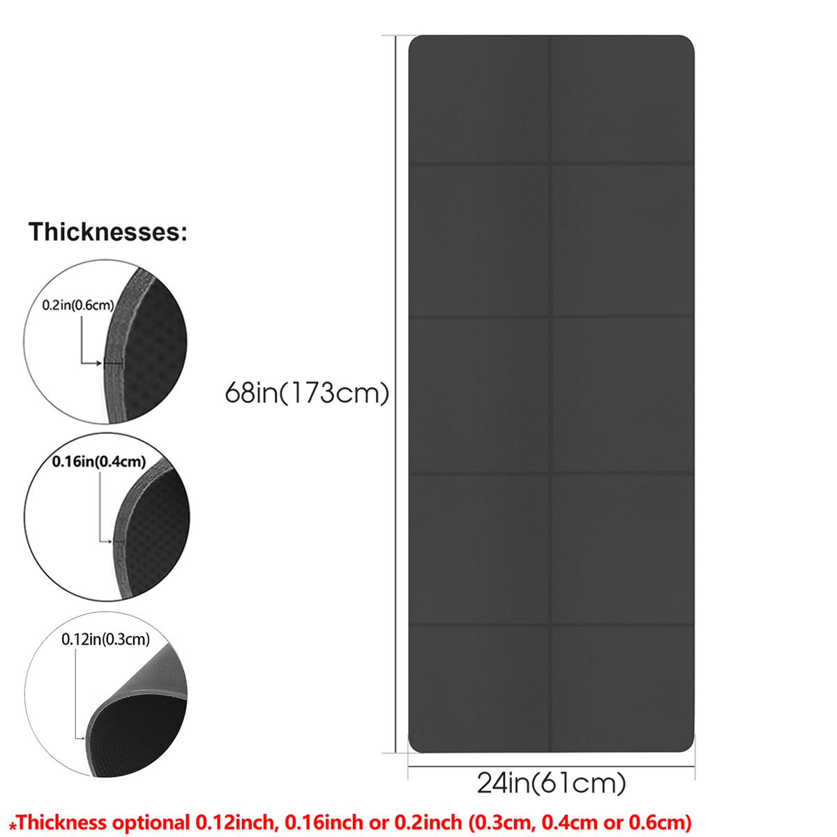 Складной коврик для йоги, черн – обзор и цена Gymnastics Mat Thick